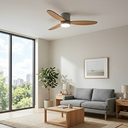 LED Inverter Silent White Low Floor DC Motor Simple Ceiling Fan Light