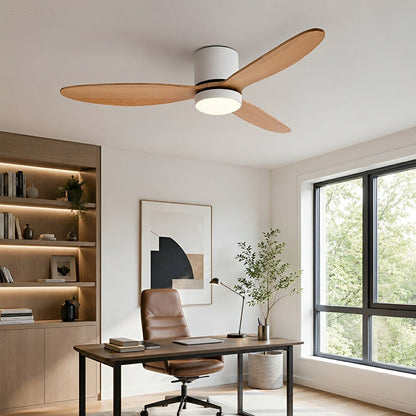 LED Inverter Silent White Low Floor DC Motor Simple Ceiling Fan Light
