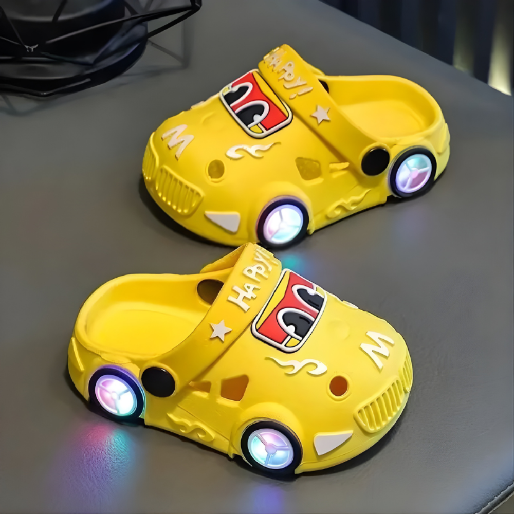 Kids' Light-Up Car Slippers
