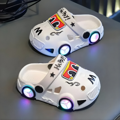 Kids' Light-Up Car Slippers