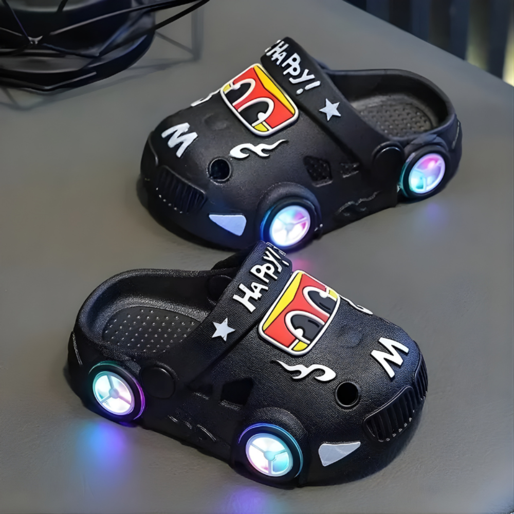 Kids' Light-Up Car Slippers