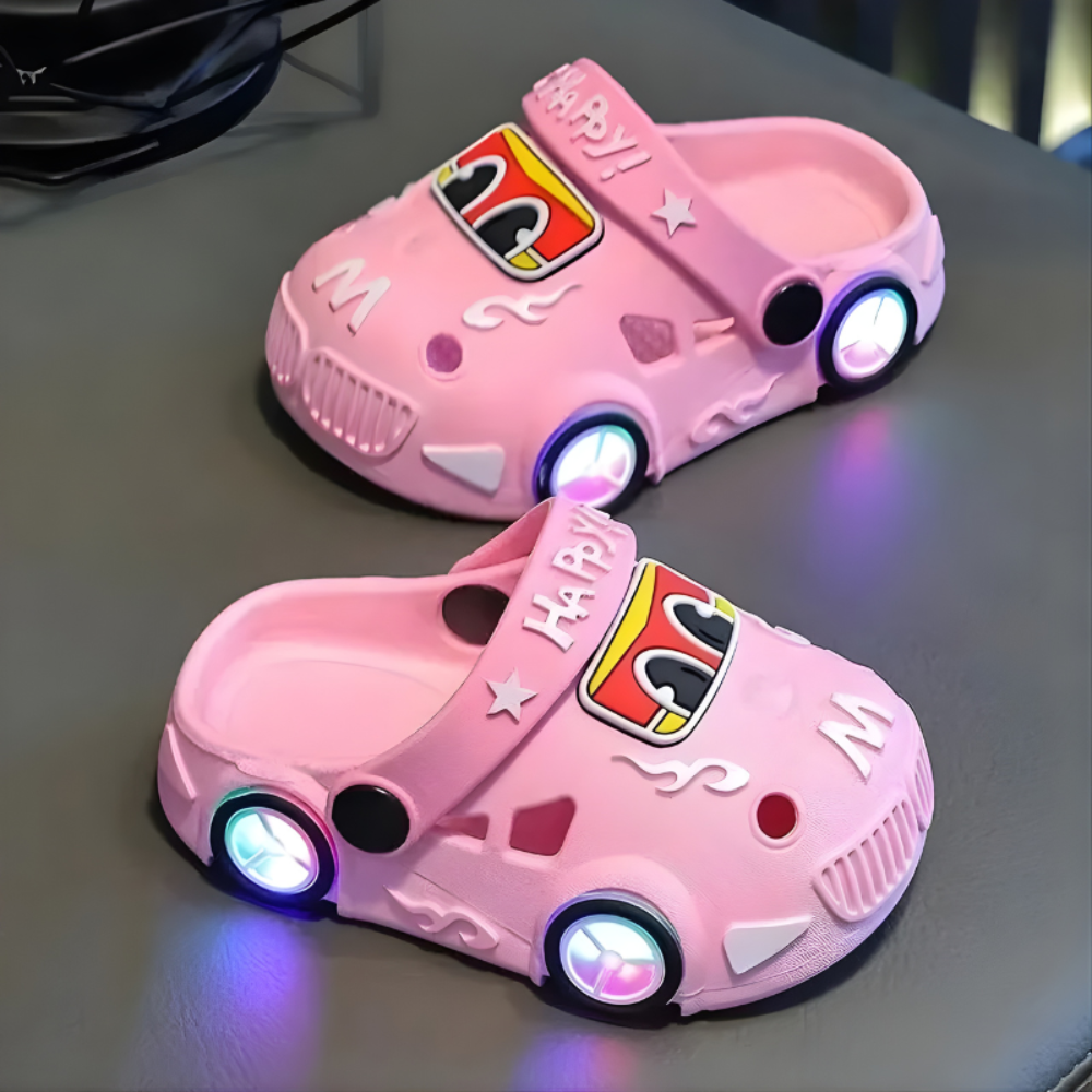 Kids' Light-Up Car Slippers