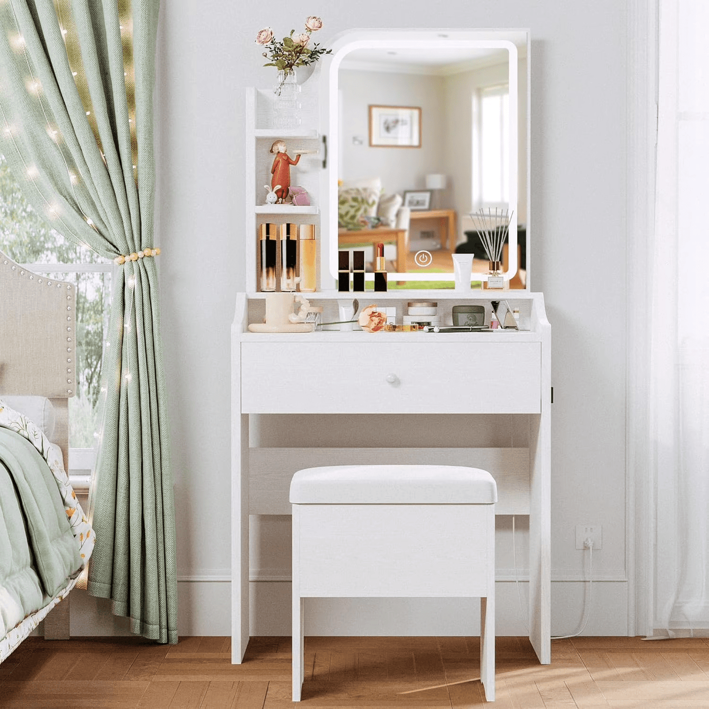 LED Makeup Vanity Table – 3-Color Temperature Light