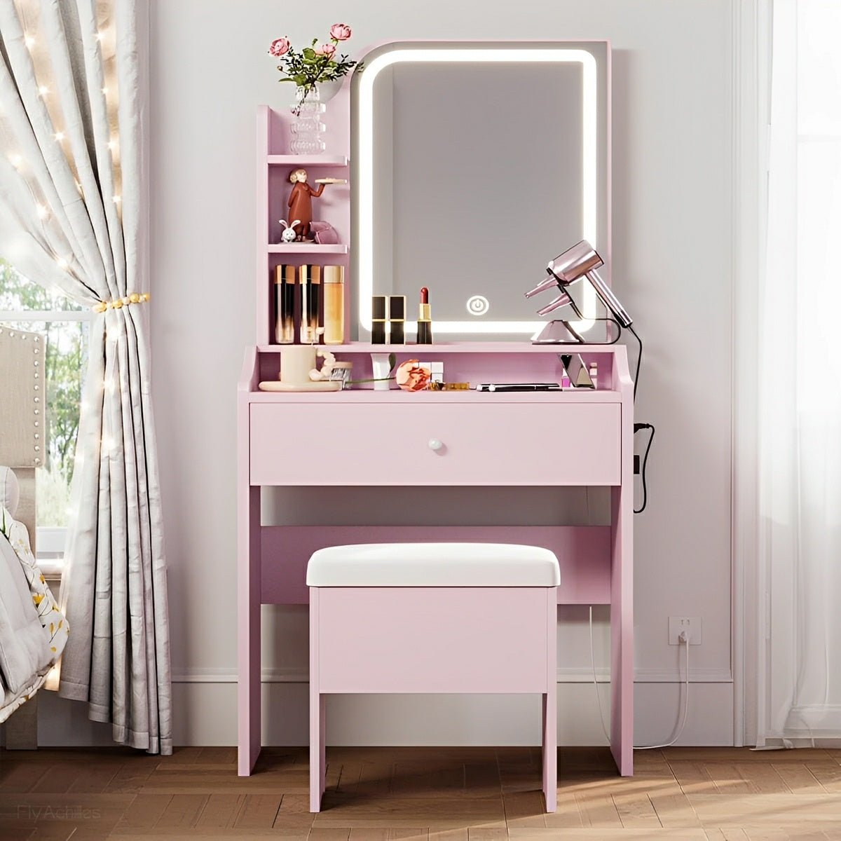LED Makeup Vanity Table – 3-Color Temperature Light