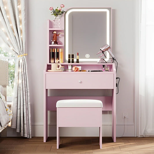 LED Makeup Vanity Table – 3-Color Temperature Light
