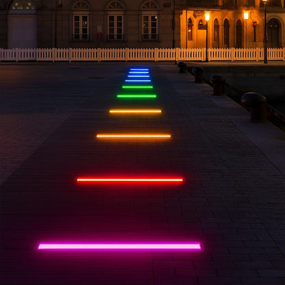 Low Voltage Waterproof Outdoor In Ground LED Strip Lights 39.37'' Stainless Steel
