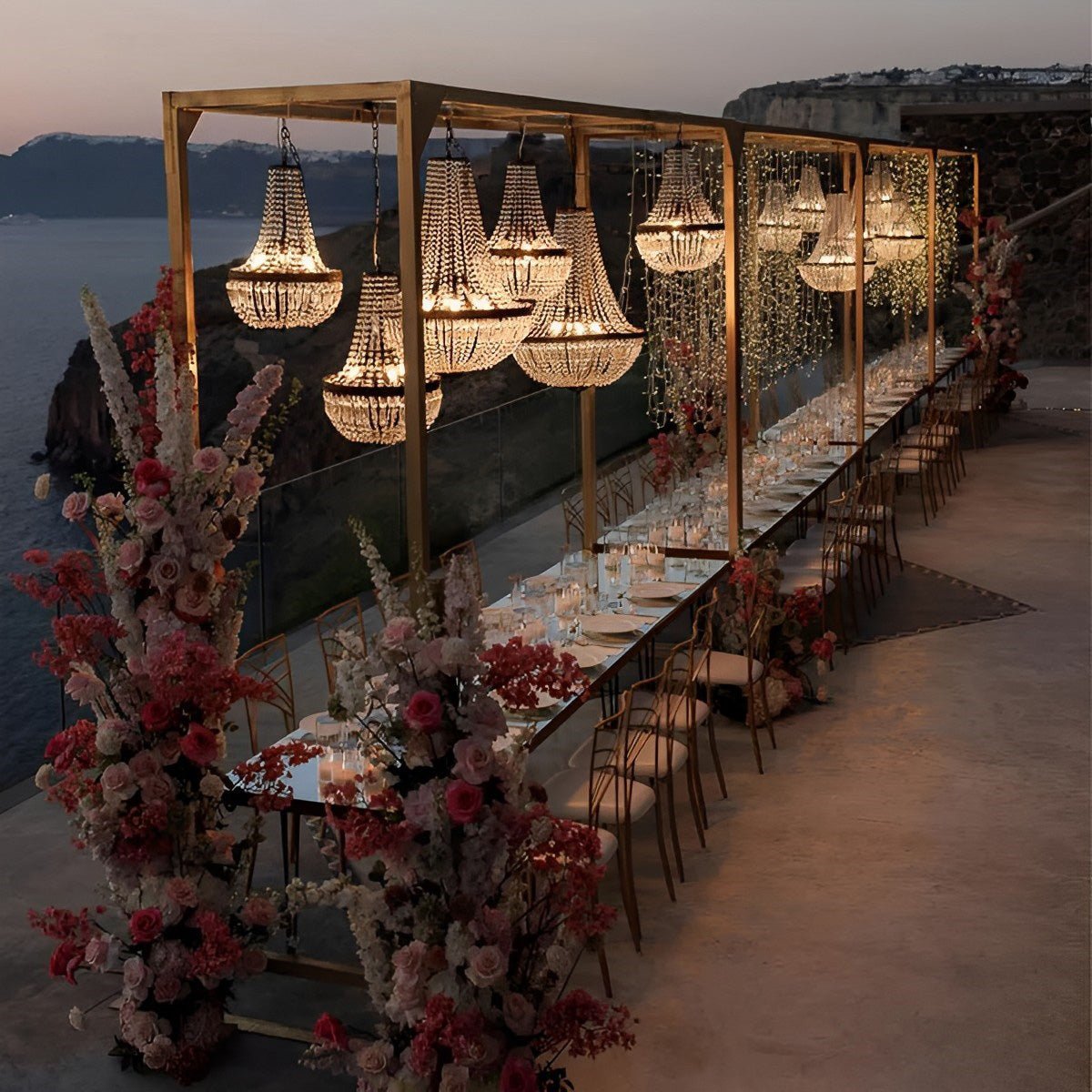 12V Low Voltage Luxury Waterproof Outdoor Crystal Chandeliers