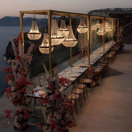 12V Low Voltage Luxury Waterproof Outdoor Crystal Chandeliers