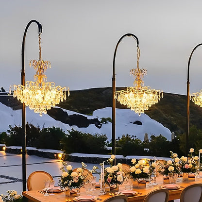 Set of 4 Luxury Waterproof Outdoor Wedding Crystal Chandeliers