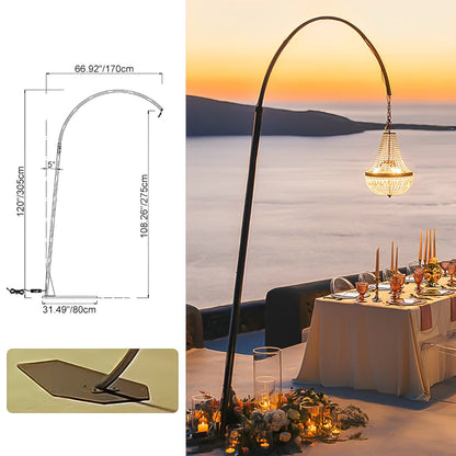 Set of 4 Luxury Waterproof Outdoor Wedding Crystal Chandeliers