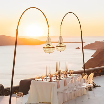 Set of 4 Luxury Waterproof Outdoor Wedding Crystal Chandeliers