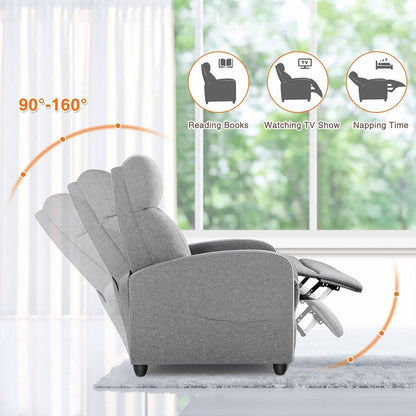 Manual Massage Heating Recliner Chair Winback Single Sofa