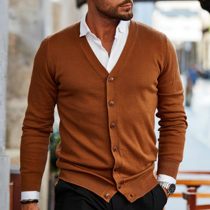 Men's Button-Up Knit Cardigan