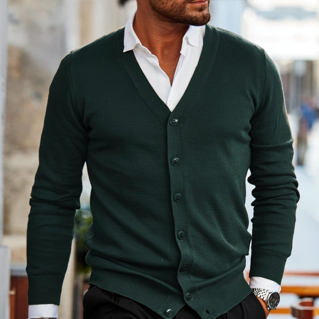 Men's Button-Up Knit Cardigan