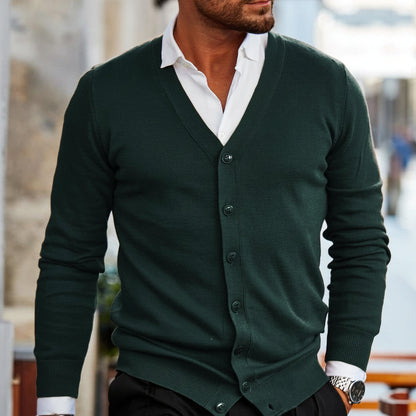 Men's Button-Up Knit Cardigan