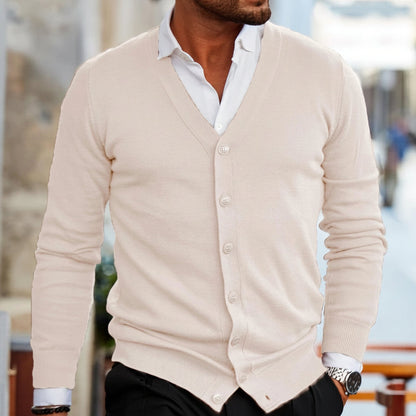 Men's Button-Up Knit Cardigan