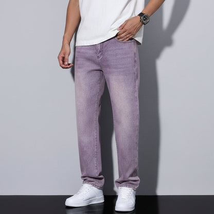 Men's Straight-Leg Washed Jeans