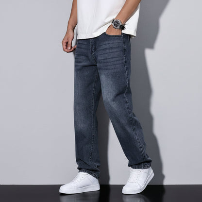 Men's Straight-Leg Washed Jeans