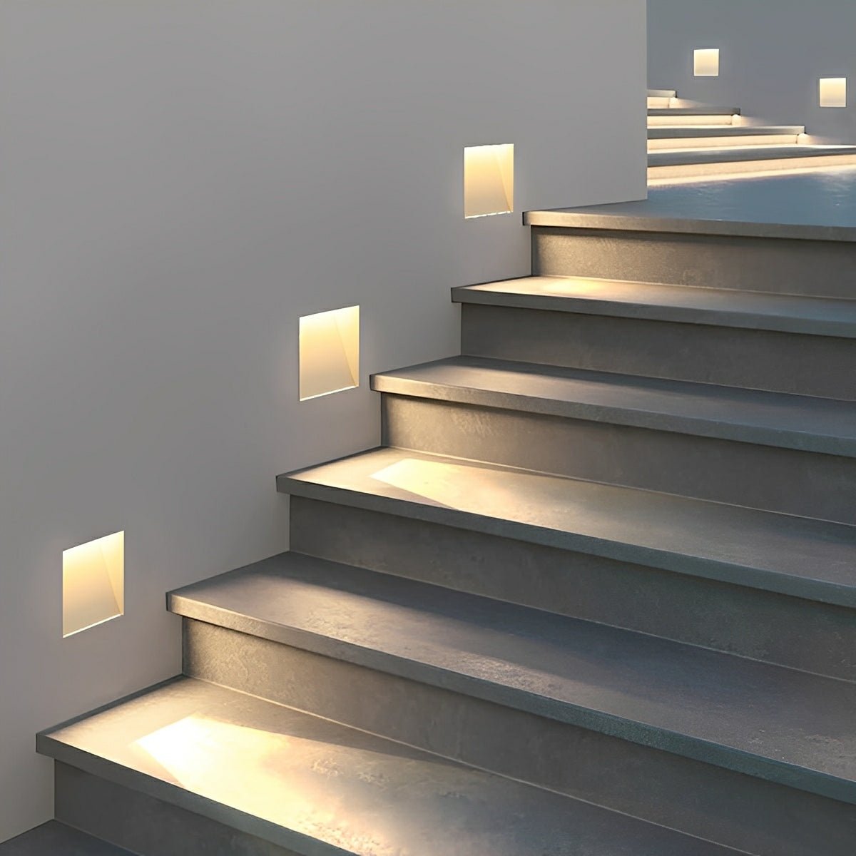 Minimalist Motion Sensor LED Recessed Stairway Lights Step Light