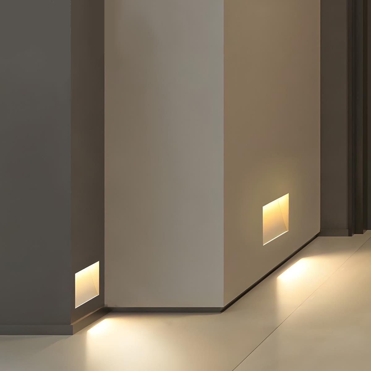 Minimalist Motion Sensor LED Recessed Stairway Lights Step Light