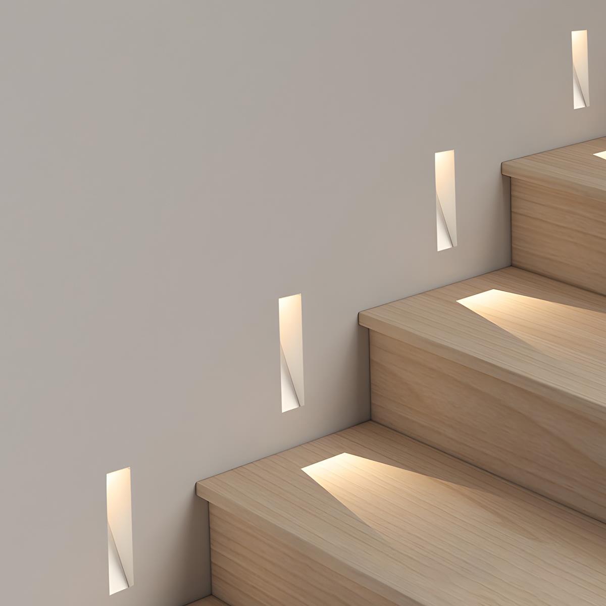 Minimalist Motion Sensor LED Recessed Stairway Lights Step Light