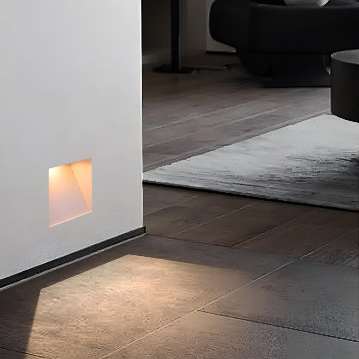 Minimalist Square LED Recessed Stairway Wall Light