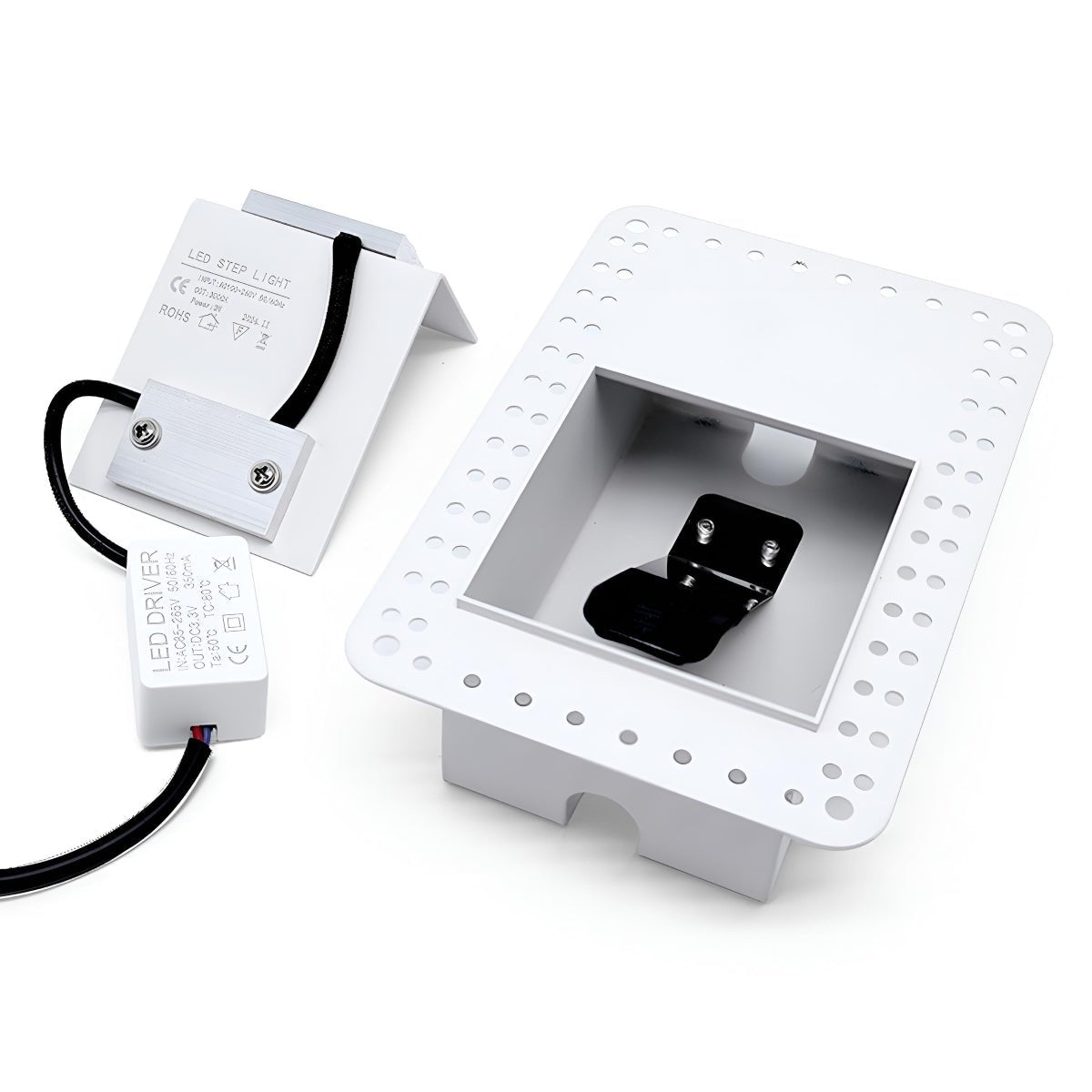 Minimalist Square LED Recessed Stairway Wall Light