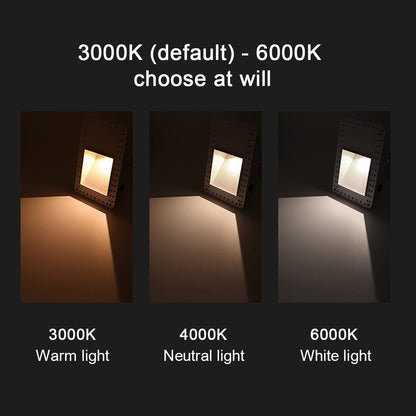 Minimalist Square LED Recessed Stairway Wall Light