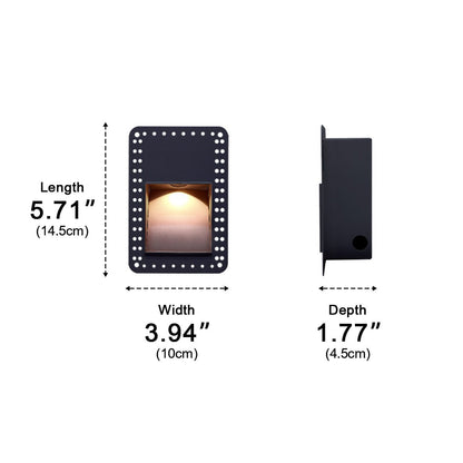Minimalist Square LED Recessed Stairway Wall Light