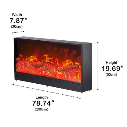 Modern 3D LED Flame Wall Fireplace Light Ambient Lighting