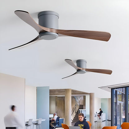 Modern 6-speed Reverse Frequency 3 Blades Imitation Wood Ceiling Fan DC Motor