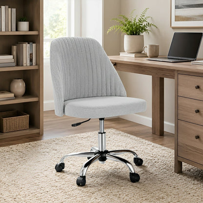 Modern Armless Office Chair with Wheels