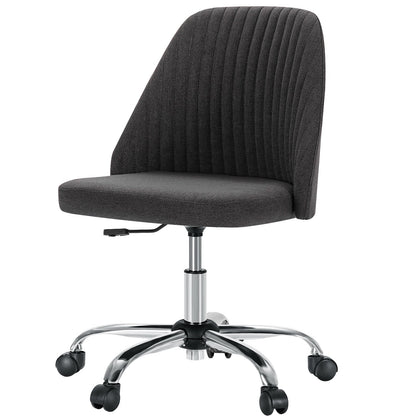Modern Armless Office Chair with Wheels