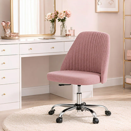 Modern Armless Office Chair with Wheels