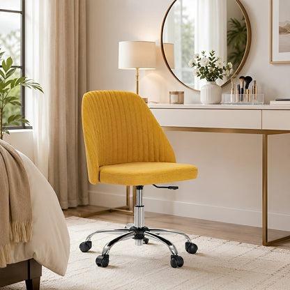 Modern Armless Office Chair with Wheels