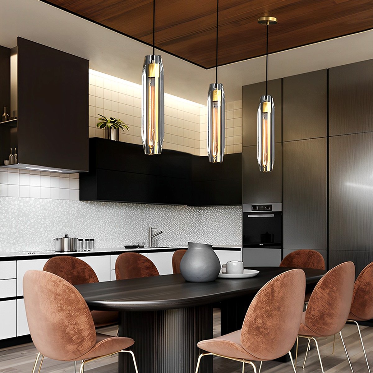 Modern Camellia Luxury Crystal Pendant Lights