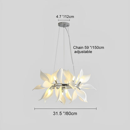 Modern Ceramics Flower Art Chandelier Light