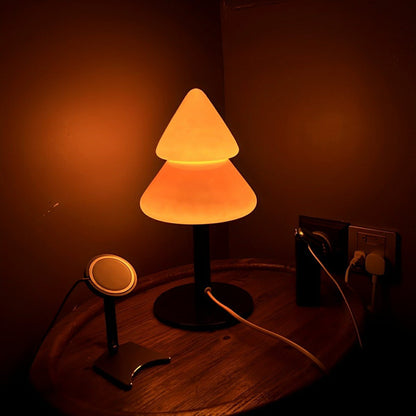 Modern Christmas Tree Glass  LED Table Lamp Plug In