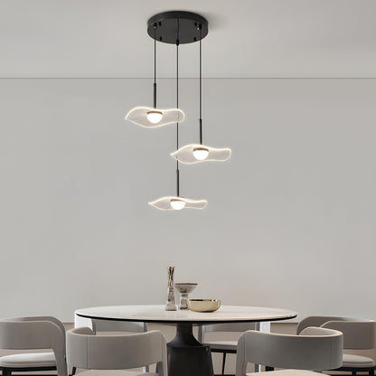 Modern Copper Lotus Leaf Bar LED Pendant Lights