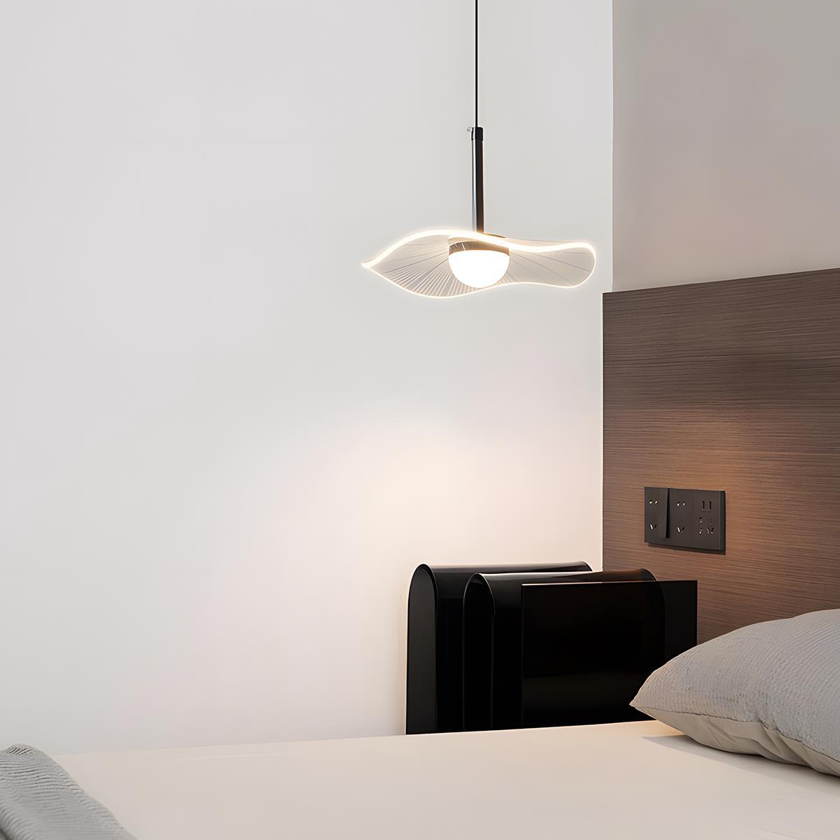 Modern Copper Lotus Leaf Bar LED Pendant Lights