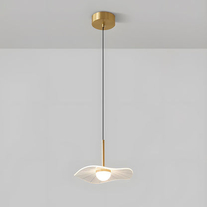 Modern Copper Lotus Leaf Bar LED Pendant Lights