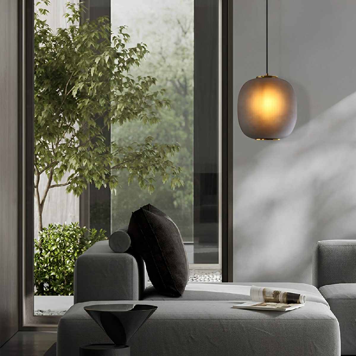 Dimmable Modern Globe Glass Lantern LED Pendant Lights