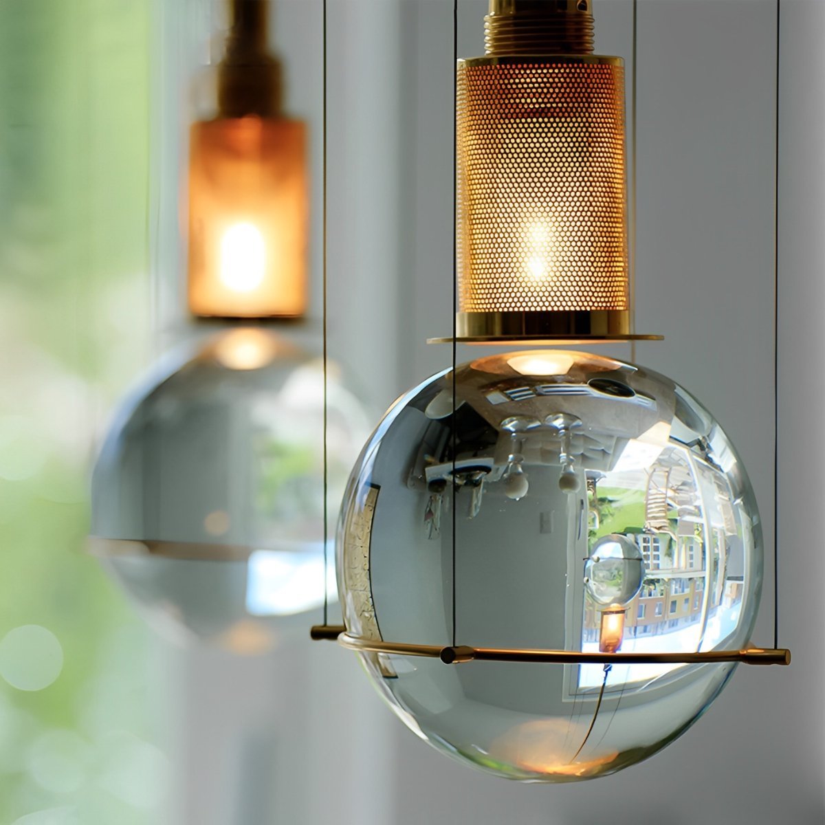 Modern Crystal Globe LED Ceiling Pendant Lights