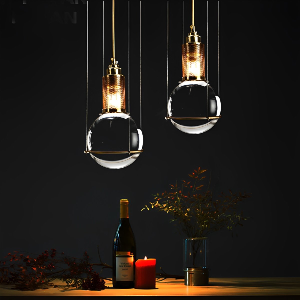 Modern Crystal Globe LED Ceiling Pendant Lights