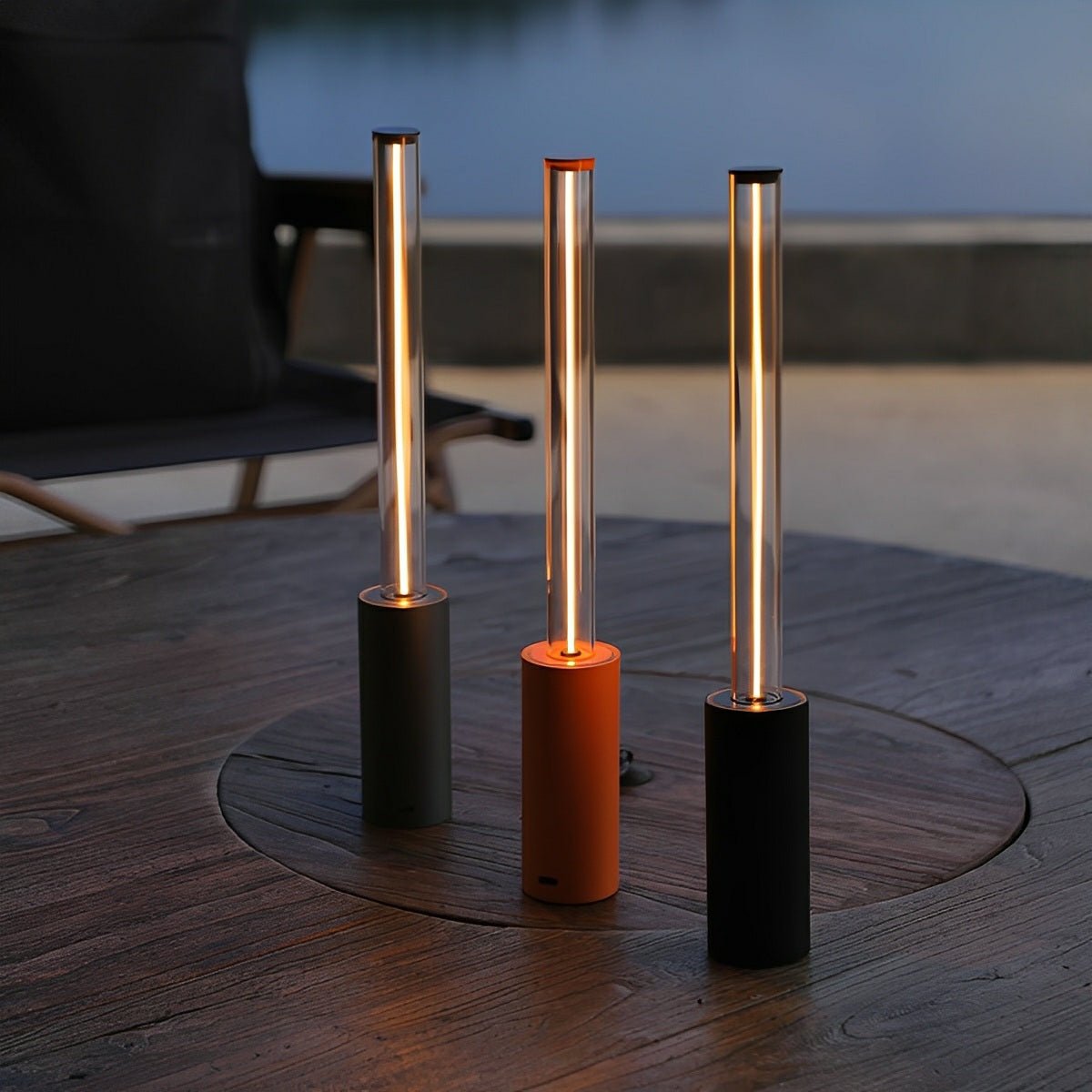 Modern Cylinder Dimmable LED Table Lamp Ambient Light