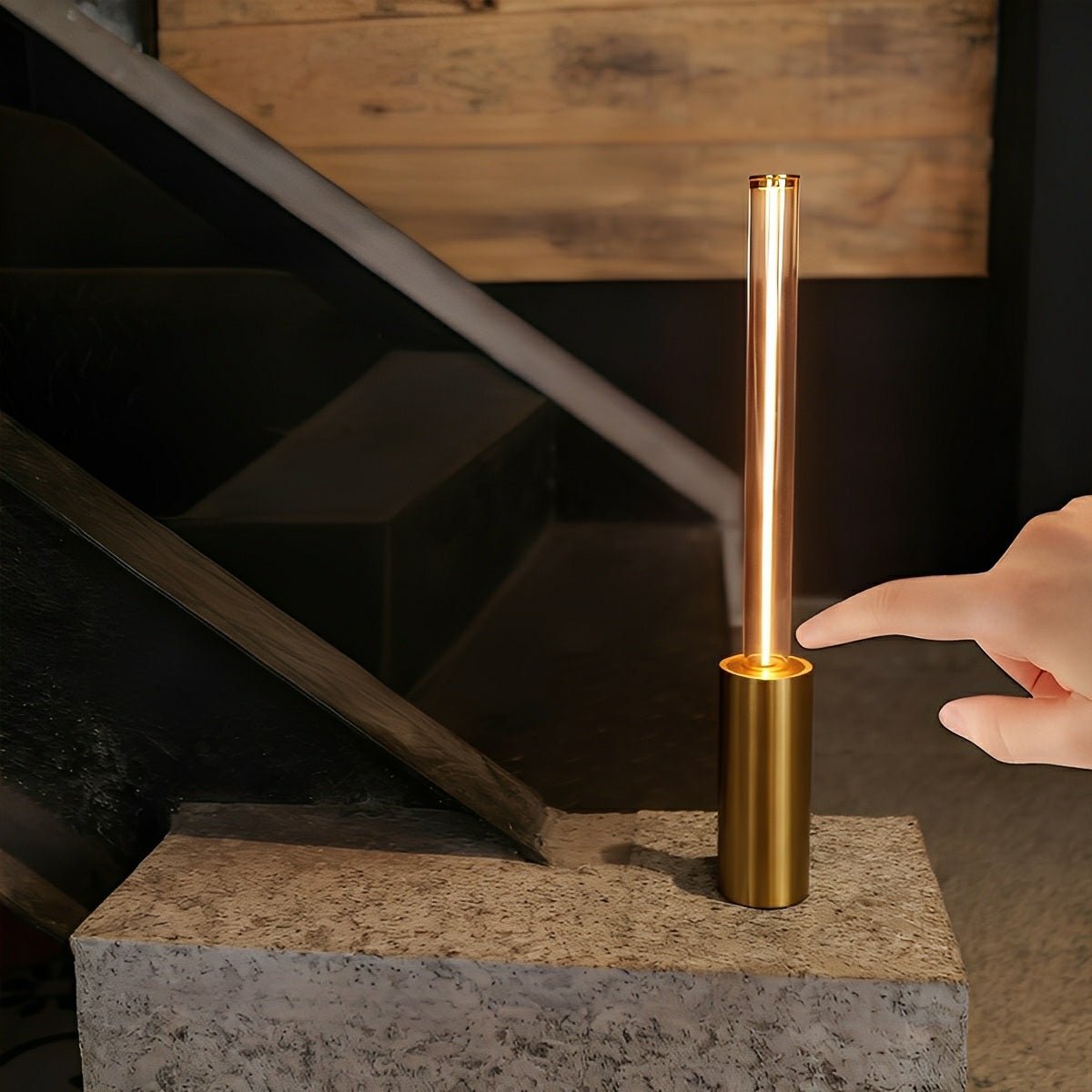 Modern Cylinder Dimmable LED Table Lamp Ambient Light