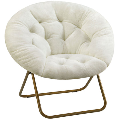 Modern Faux Fur Disc Chair – Bedroom, Living Room