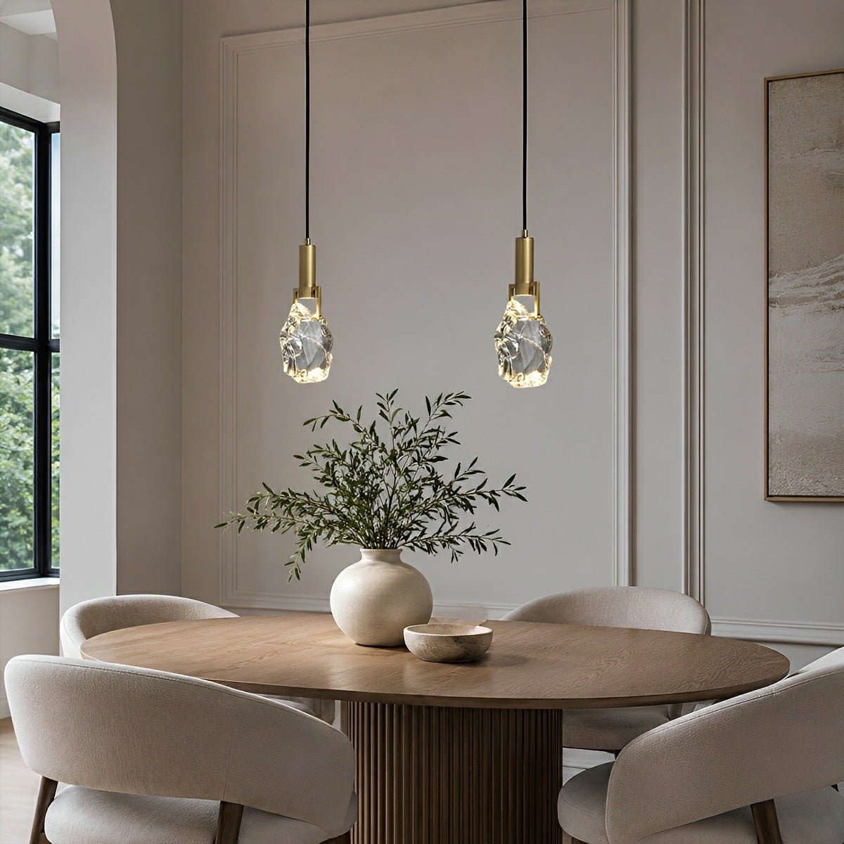 Modern Geometric Crystal Pendant Light
