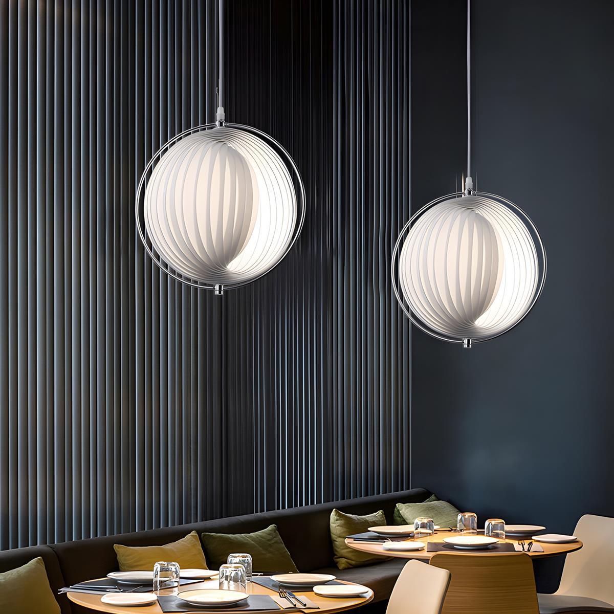 Modern Ins Pleated Blinds Globe LED Pendant Lights