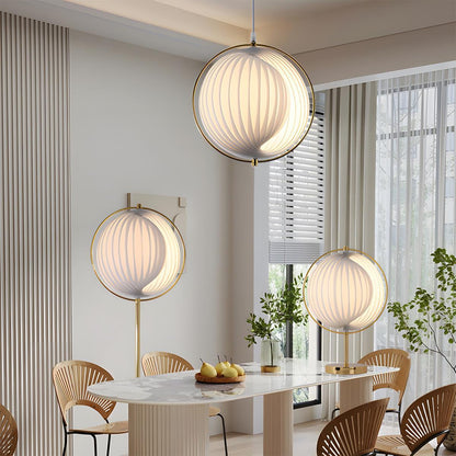 Modern Ins Pleated Blinds Globe LED Pendant Lights